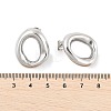 304 Stainless Steel Oval Stud Earrings EJEW-M073-06P-5