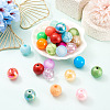 40Pcs 8 Styles Mixed Styles Round Acrylic Beads OACR-TA0005-12-5