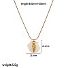 Summer Beach 304 Stainless Steel & Carved Natural Shell Pendant Necklaces for Women WG88CDD-04-1