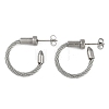 304 Stainless Steel Twist Stud Earrings for Women EJEW-M023-05C-1