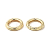 Brass Pave Clear Cubic Zirconia Spring Gate Rings KK-J301-15G-3