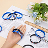 Gorgecraft 20Pcs 2 Colors Independence Day Theme Silicone Star Cord Bracelets Set Wristband BJEW-GF0001-15A-3