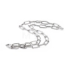 201 Stainless Steel Paperclip Chain Necklace for Men Women NJEW-I122-06P-1