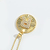 Brass Micro Pave Cubic Zirconia Necklaces FS-WG1D774-18-1