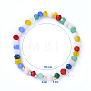 Glass Beads Stretch Bracelets BJEW-JB05141-4