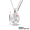 Fashionable Women's Star Moon Oval Brass Enamel Pendant Necklaces LO5059-1-1