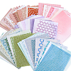 AHADERMAKER 5 Sets 5 Colors Rectangle Scrapbook Paper & Polyester Pads DIY-GA0006-37-8