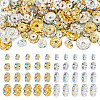 120Pcs Brass Rhinestone Spacer Beads RB-TA0001-36B-1