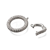 Brass Cubic Zirconia Fold Over Clasps KK-Q048-11P-2