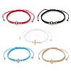 Brass Beaded Braided Bead Bracelets BJEW-JB12817-2