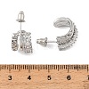 Brass Rhinestone Stud Earrings RB-Z001-01P-3