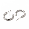 304 Stainless Steel Ring Stud Earrings EJEW-C004-12B-P-2