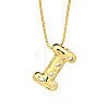 Brass Micro Pave Clear Cubic Zirconia Initial Pendant Necklaces FS-WGF17D9-14-1