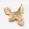 Leaf Light Gold Rack Plating Brass Pendants KK-L147-014-1