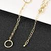 Brass Oval Link Chain Y Lariat Necklaces NJEW-H087-06I-G-3