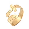 201 Stainless Steel Cuff Open Rings RJEW-Z141-01G-5