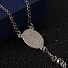 Non-Tarnish Crucifix Cross Stainless Steel Rosary Bead Necklaces LS-NJEW-O096-27-3