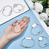 6Pcs 6 Styles 304 Stainless Steel Bangle Making STAS-ME0003-84-3