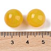 Natural Yellow Agate No Hole Sphere Beads G-K353-04B-28-3