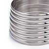 Fashion 201 Stainless Steel Bangle Sets BJEW-L664-024D-P-1-2