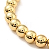 Rack Plating Brass Round Beaded Slider Bracelet for Women BJEW-B066-01A-02-2