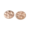 304 Stainless Steel Textured Disc Charms STAS-Q336-11C-RG-2