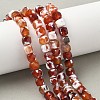 Natural Fire Crackle Agate Beads Strands G-H078-C49-6mm-01-1