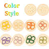 40Pcs 10 Style Resin Linking Rings CRES-AR0001-21-4