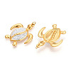 Ion Plating(IP) 304 Stainless Steel Polymer Clay Rhinestone Pendants STAS-N115-17G-2