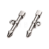 304 Stainless Steel Toggle Clasps Parts STAS-D142-02C-P-2