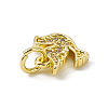 Brass Micro Pave Cubic Zirconia Charms ZIRC-F132-29G-3