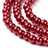 20 Colors Glass Pearl Beads Strands HY-X0011-4mm-01-3