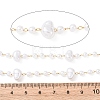 304 Stainless Steel & ABS Plastic Pearl Round & Nuggets Bead Cable Chains CHS-G048-05G-2