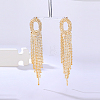Real 18K Gold Plated Brass Dangle Stud Earrings WY4704-4-1