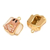 304 Stainless Steel Enamel Pendants SA-CBA033B-01G-02-2