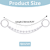 4Pcs Handmade Polymer Clay Rhinestone Bead with 304 Stainless Steel Curb Chain Boot Strap Chains HJEW-HY00194-2