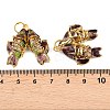 Brass Cloisonne Pendants KK-P251-A01-G-02-3