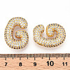 Brass Micro Pave Cubic Zirconia Pendants KK-N254-06G-G-3