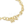 Brass Cable Chain M Charm Bracelet Making KK-U020-11G-2