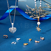 180Pcs 3 Colors Alloy Pendant Bails with Open Rings FIND-CA0004-98-4