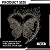 Butterfly Glitter Hotfix Resin Rhinestone DIY-WH0899-976-2