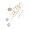 Brass Butterfly Eye Pendant Decoration HJEW-TA00225-3