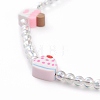 Colorful Polymer Clay Food Kids Beaded Necklaces NJEW-JN03289-2