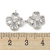 Brass with Clear Cubic Zirconia Charms KK-Q820-23P-3