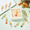 24Pcs 6 Colors Alloy Enamel Pendant Decorations HJEW-GO00007-4