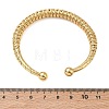 Brass Coiled Wire Cuff Bangles for Women BJEW-C157-02G-5