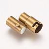 Brass Locking Tube Magnetic Clasps KK-K176-06AB-2