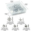 60Pcs 5 Styles Stainless Steel Charms STAS-FS0001-46-3