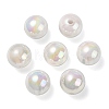 UV Plating Rainbow Iridescent Acrylic Beads OACR-F004-04D-2