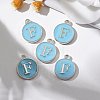 Platinum Plated Alloy Enamel Charms ENAM-S118-04F-P-5